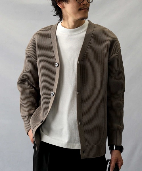 BACK NUMBER（バックナンバー）の「【BACK NUMBER】オーバーサイズニットカーデ（カーディガン/ボレロ・メンズ・ブラック/ブルー/グリーン/ライトベージュ・M/L/XL）」の3枚目の写真