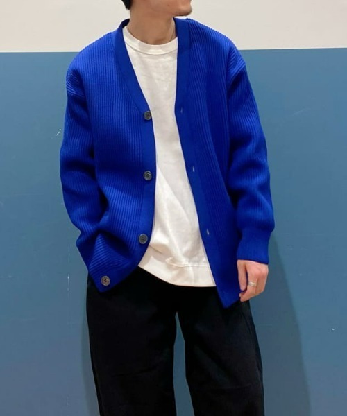 BACK NUMBER（バックナンバー）の「【BACK NUMBER】オーバーサイズニットカーデ（カーディガン/ボレロ・メンズ・ブラック/ブルー/グリーン/ライトベージュ・M/L/XL）」の4枚目の写真
