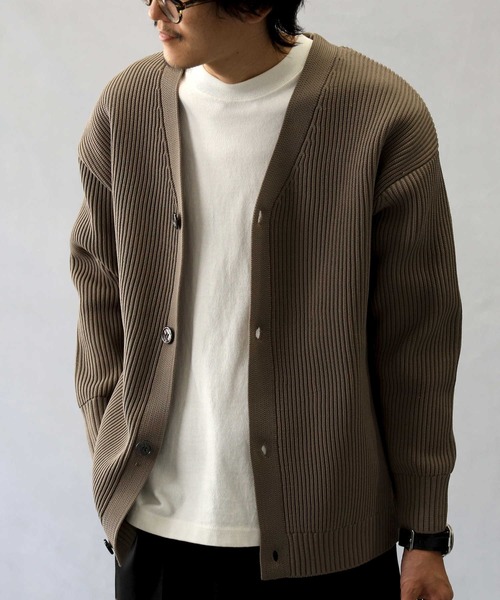 BACK NUMBER（バックナンバー）の「【BACK NUMBER】オーバーサイズニットカーデ（カーディガン/ボレロ・メンズ・ブラック/ブルー/グリーン/ライトベージュ・M/L/XL）」の8枚目の写真