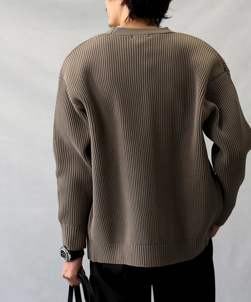 BACK NUMBER（バックナンバー）の「【BACK NUMBER】オーバーサイズニットカーデ（カーディガン/ボレロ・メンズ・ブラック/ブルー/グリーン/ライトベージュ・M/L/XL）」の11枚目の写真