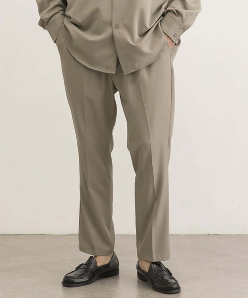 URBAN RESEARCH(アーバンリサーチ)の「URBAN RESEARCH iD ジェシーツイルストレッチイージーパンツ(その他パンツ・メンズ・ネイビー/ベージュ系その他/グリーン・MEDIUM/LARGE)」の2枚目の写真