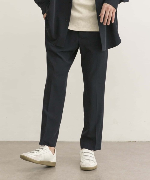 URBAN RESEARCH(アーバンリサーチ)の「URBAN RESEARCH iD ジェシーツイルストレッチイージーパンツ(その他パンツ・メンズ・ネイビー/ベージュ系その他/グリーン・MEDIUM/LARGE)」の1枚目の写真