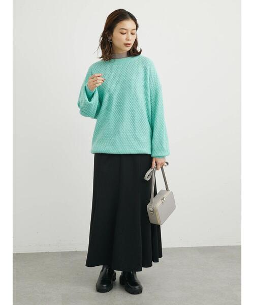 Green　Parks（グリーンパークス）の「綿メッシュタートルインナー＊（Tシャツ/カットソー・レディース・ブラウン/グレー/オフホワイト/サックスブルー/ピンク/イエロー・FREE）」の18枚目の写真