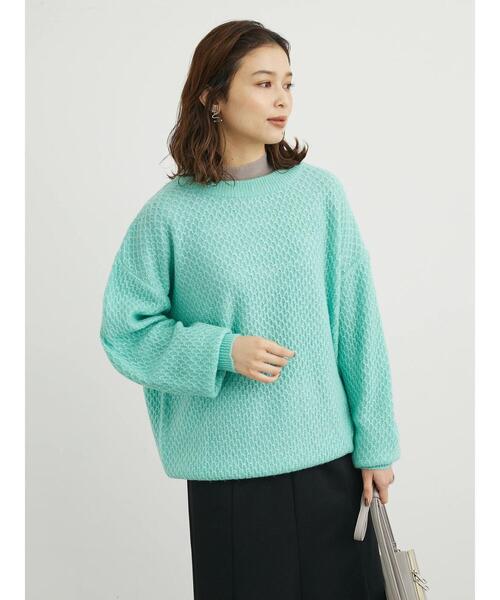 Green　Parks（グリーンパークス）の「綿メッシュタートルインナー＊（Tシャツ/カットソー・レディース・ブラウン/グレー/オフホワイト/サックスブルー/ピンク/イエロー・FREE）」の19枚目の写真