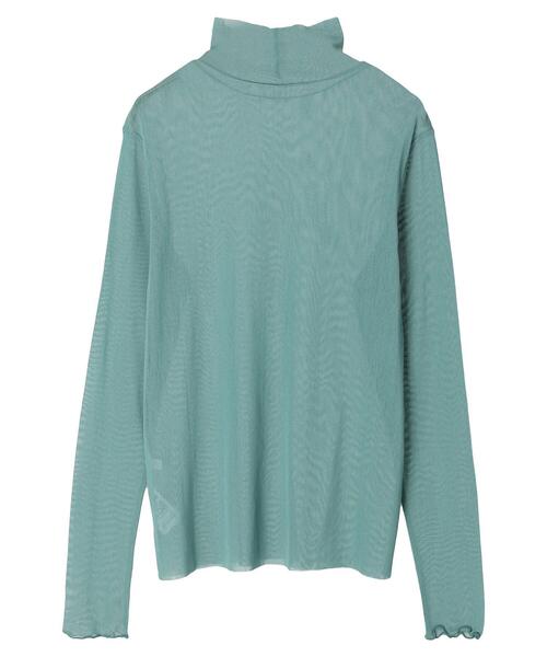 Green　Parks（グリーンパークス）の「綿メッシュタートルインナー＊（Tシャツ/カットソー・レディース・ブラウン/グレー/オフホワイト/サックスブルー/ピンク/イエロー・FREE）」の21枚目の写真