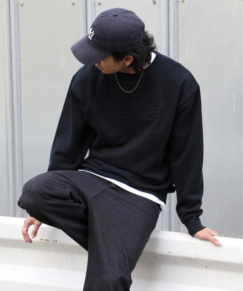XLARGE（エクストララージ）の「【XLARGE】ロゴスウェット 長袖トレーナー（スウェット・メンズ・オフホワイト/ブラック・L/M/S）」の10枚目の写真