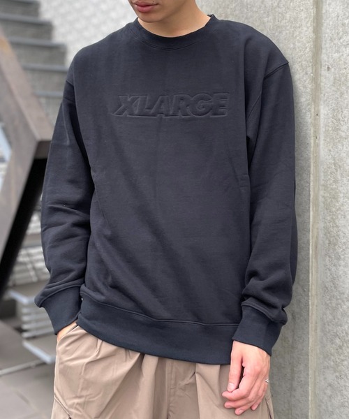 XLARGE（エクストララージ）の「【XLARGE】ロゴスウェット 長袖トレーナー（スウェット・メンズ・オフホワイト/ブラック・L/M/S）」の5枚目の写真