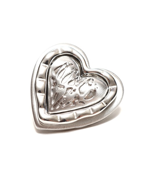 atmos pink(アトモスピンク)の「atmos pink ぷっくりハートロゴピアス(ピアス(両耳用)・レディース・シルバー/ゴールド・FREE)」の3枚目の写真