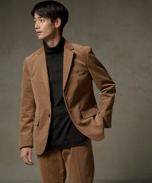 THE SHOP TK （ザ ショップ ティーケー ）の「◆【セットアップ対応可】ストレッチコーデュロイジャケット（スーツジャケット・メンズ・キャメル/ブラック/オリーブ・05/04/02/03/01）」の3枚目の写真