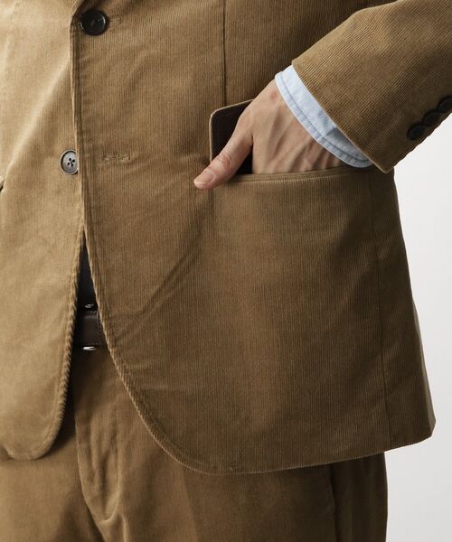 THE SHOP TK （ザ ショップ ティーケー ）の「◆【セットアップ対応可】ストレッチコーデュロイジャケット（スーツジャケット・メンズ・キャメル/ブラック/オリーブ・05/04/02/03/01）」の4枚目の写真