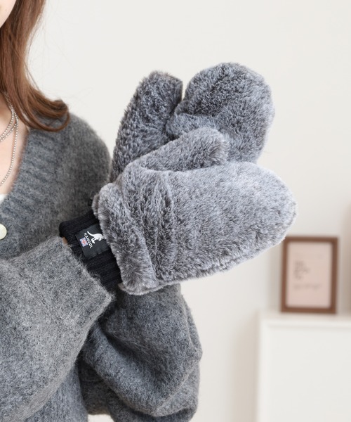 セール】KANGOL フェイクファーミトン（手袋）｜KANGOL（カンゴール