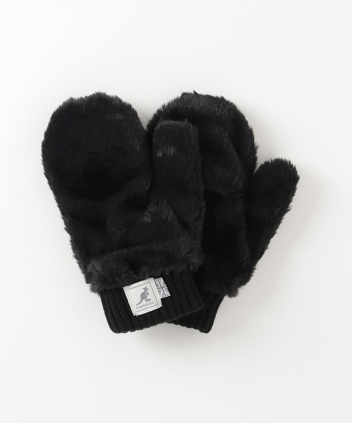 KANGOL(カンゴール)の「KANGOL フェイクファーミトン(手袋・メンズ・ブラック/アイボリー/グレイッシュベージュ/ダークオレンジ/パープル/ミント/ピンク/チャコール/ベージュ系その他/コーラルピンク/オフホワイト/チャコールグレー/ブラックミックス・FREE)」の14枚目の写真