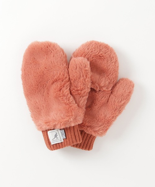 KANGOL(カンゴール)の「KANGOL フェイクファーミトン(手袋・メンズ・ブラック/アイボリー/グレイッシュベージュ/ダークオレンジ/パープル/ミント/ピンク/チャコール/ベージュ系その他/コーラルピンク/オフホワイト/チャコールグレー/ブラックミックス・FREE)」の18枚目の写真