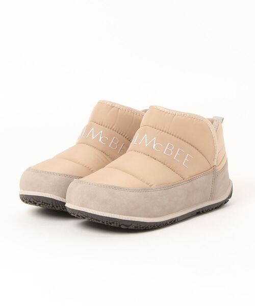 CECIL McBEE(セシルマクビー)の「【CECIL McBEE】セシルマクビー ダウン調モック CML-575(スニーカー・レディース・ベージュ/ブラック・S/M/L/LL)」の2枚目の写真