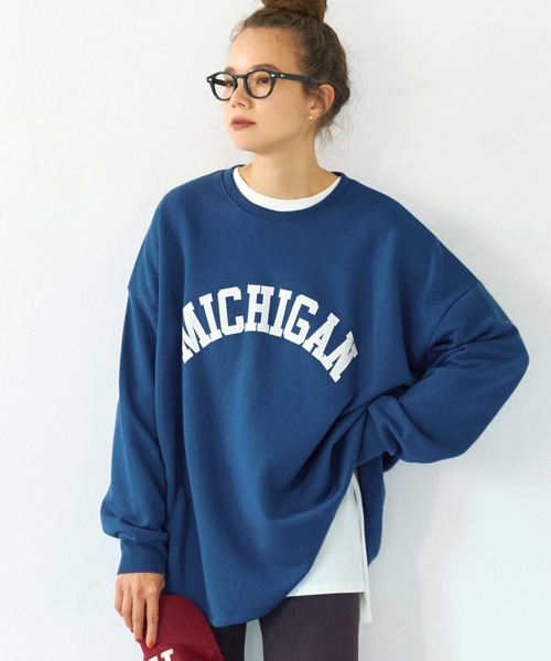 coca（coca）（コカ）の「裏起毛アソートプリントスウェット（スウェット・レディース・ブルー/アイボリー/チャコール/イエロー・M/L）」の4枚目の写真