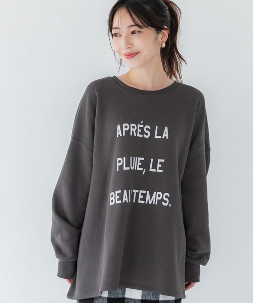 coca（coca）（コカ）の「裏起毛アソートプリントスウェット（スウェット・レディース・ブルー/アイボリー/チャコール/イエロー・M/L）」の3枚目の写真