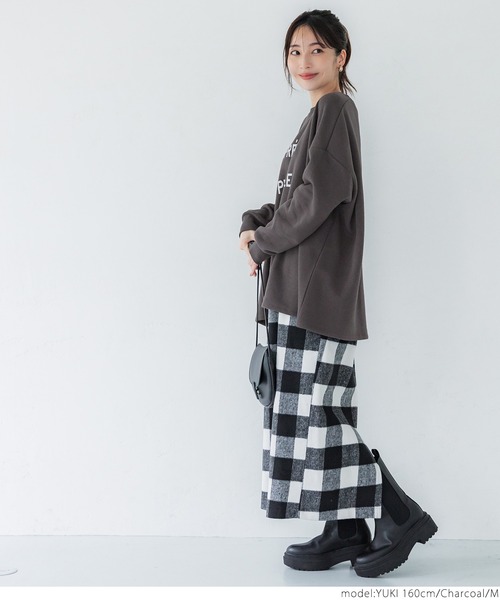 coca（coca）（コカ）の「裏起毛アソートプリントスウェット（スウェット・レディース・ブルー/アイボリー/チャコール/イエロー・M/L）」の11枚目の写真