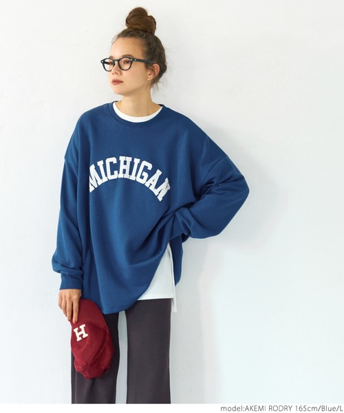 coca（coca）（コカ）の「裏起毛アソートプリントスウェット（スウェット・レディース・ブルー/アイボリー/チャコール/イエロー・M/L）」の13枚目の写真