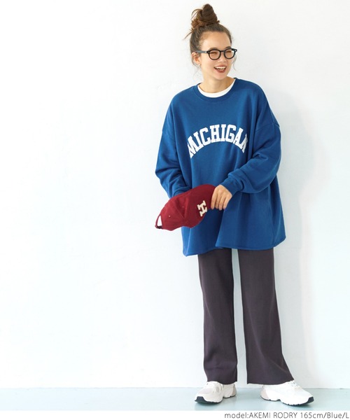 coca（coca）（コカ）の「裏起毛アソートプリントスウェット（スウェット・レディース・ブルー/アイボリー/チャコール/イエロー・M/L）」の14枚目の写真