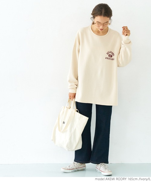 coca（coca）（コカ）の「裏起毛アソートプリントスウェット（スウェット・レディース・ブルー/アイボリー/チャコール/イエロー・M/L）」の8枚目の写真