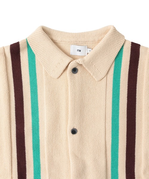 FTW(エフティダブリュー)の「STRIPED KNIT SHIRT(ニット/セーター・メンズ・ブラック/マスタード/アイボリー・LARGE/MEDIUM)」の9枚目の写真
