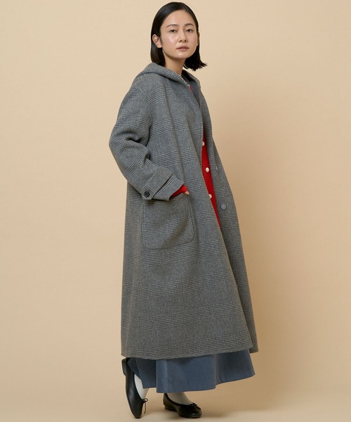 LA MARINE FRANCAISE フード付きロングコート LA MARINE FRANCAISE（マリン フランセーズ）の「ジロンラムフード