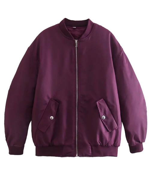 INTERPLAY（インタープレイ）の「【INTERPLAY select】ルーズ MA-1（MA-1・レディース・ブラック/ベージュ/パープル/グリーン・FREE）」の4枚目の写真