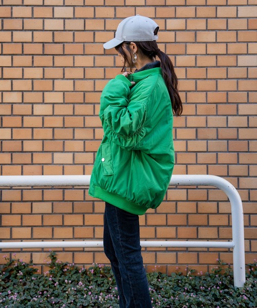 INTERPLAY（インタープレイ）の「【INTERPLAY select】ルーズ MA-1（MA-1・レディース・ブラック/ベージュ/パープル/グリーン・FREE）」の8枚目の写真