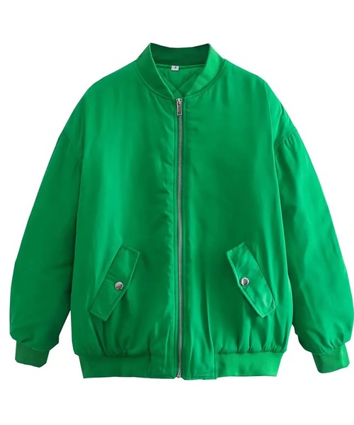 INTERPLAY（インタープレイ）の「【INTERPLAY select】ルーズ MA-1（MA-1・レディース・ブラック/ベージュ/パープル/グリーン・FREE）」の10枚目の写真