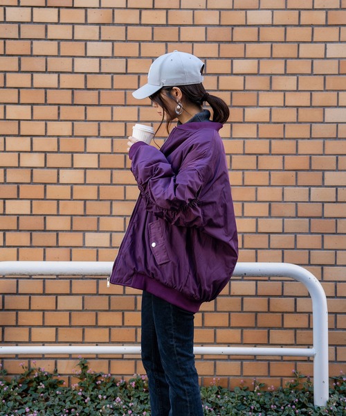 INTERPLAY（インタープレイ）の「【INTERPLAY select】ルーズ MA-1（MA-1・レディース・ブラック/ベージュ/パープル/グリーン・FREE）」の16枚目の写真