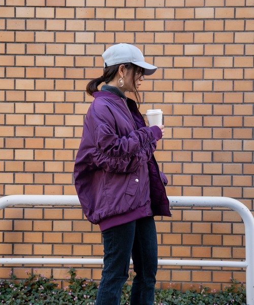 INTERPLAY（インタープレイ）の「【INTERPLAY select】ルーズ MA-1（MA-1・レディース・ブラック/ベージュ/パープル/グリーン・FREE）」の18枚目の写真