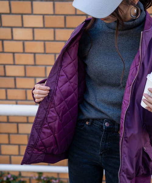 INTERPLAY（インタープレイ）の「【INTERPLAY select】ルーズ MA-1（MA-1・レディース・ブラック/ベージュ/パープル/グリーン・FREE）」の19枚目の写真