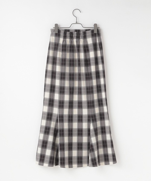 LOWRYS FARM（ローリーズファーム）の「チェックマーメイドスカート２　344639（スカート・レディース・カーキ/ブラウン/ブラック・MEDIUM/LARGE）」の9枚目の写真