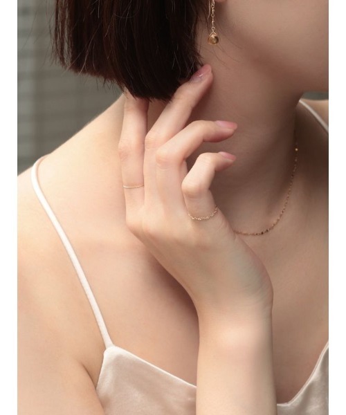 NOIR DE POUPEE(ノワールドプーペ)の「K10 スクリュー チェーンリング(リング・レディース・ゴールド・#9/#11/#13/#3/#5/#15/#7)」の7枚目の写真