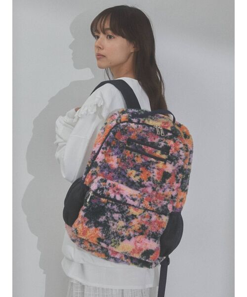 merry jenny（メリージェニー）の「fluffy floralボアバックパック（バックパック/リュック・レディース・ブラック/ピンク・FREE）」の3枚目の写真