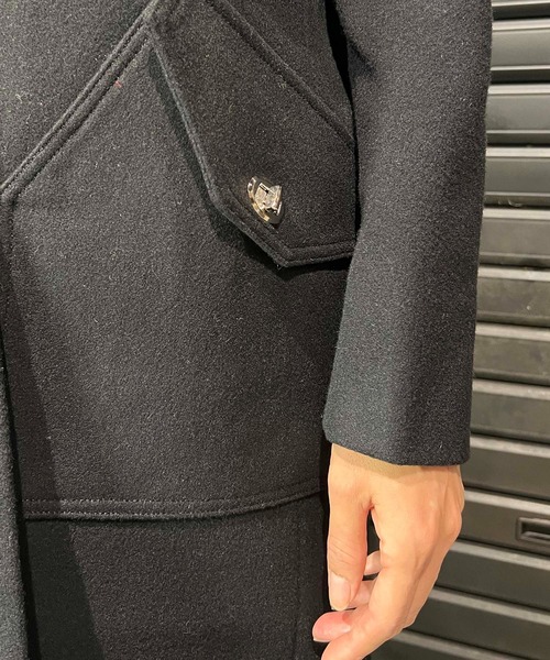 roarguns(ロアーガンズ)の「NO COLOR MELTON COAT(ノーカラーコート・レディース・ブラック・1)」の7枚目の写真