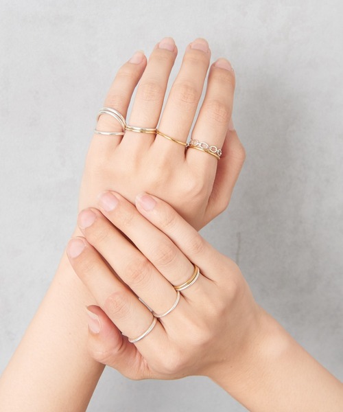 ear PAPILLONNER（イアパピヨネ）の「（WEB限定）スターリングシルバーシンプルリング（リング・レディース・シルバー系その他5/ゴールド系その他3・9/11/13/15 ）」の5枚目の写真