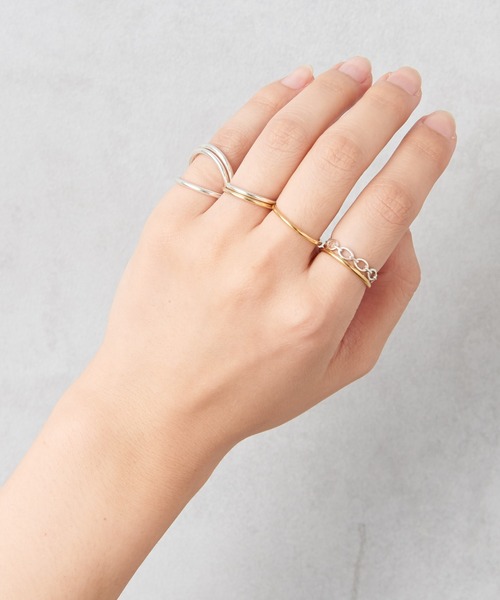 ear PAPILLONNER（イアパピヨネ）の「（WEB限定）スターリングシルバーシンプルリング（リング・レディース・シルバー系その他5/ゴールド系その他3・9/11/13/15 ）」の11枚目の写真