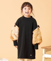 【あったか素材】もこもこショルダーあったか裏シャギーワンピース