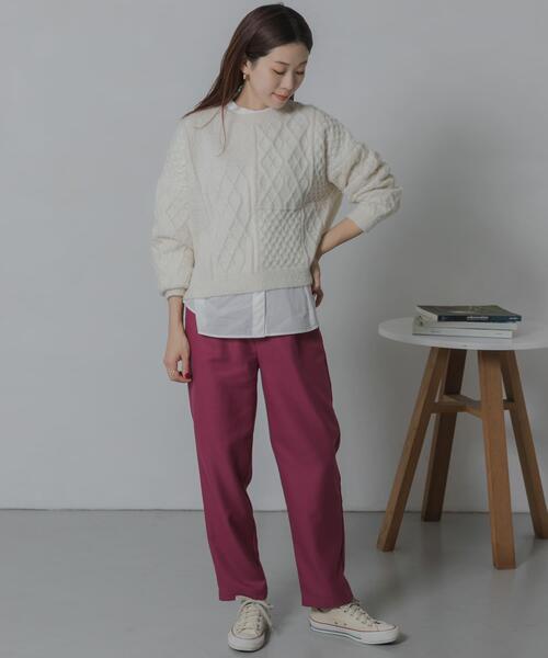 URBAN RESEARCH Sonny Label(アーバンリサーチサニーレーベル)の「TRカラーストレートパンツ(その他パンツ・レディース・ブラック/ブルー/ピンク・36/38)」の7枚目の写真