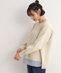 SHOO・LA・RUE | 【季節の変わり目にちょうど良い】レイヤード風スポンディッシュニット(ニット/セーター)