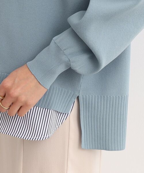 SHOO・LA・RUE（シューラルー）の「◆【季節の変わり目にちょうど良い】レイヤード風スポンディッシュニット（ニット/セーター・レディース・アイボリー系2/ブルー系7/ブラック系2・00）」の8枚目の写真