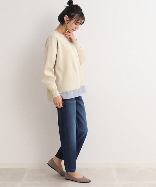 SHOO・LA・RUE（シューラルー）の「◆【季節の変わり目にちょうど良い】レイヤード風スポンディッシュニット（ニット/セーター・レディース・アイボリー系2/ブルー系7/ブラック系2・00）」の15枚目の写真