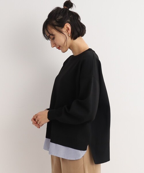 SHOO・LA・RUE（シューラルー）の「◆【季節の変わり目にちょうど良い】レイヤード風スポンディッシュニット（ニット/セーター・レディース・アイボリー系2/ブルー系7/ブラック系2・00）」の18枚目の写真