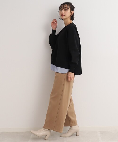 SHOO・LA・RUE（シューラルー）の「◆【季節の変わり目にちょうど良い】レイヤード風スポンディッシュニット（ニット/セーター・レディース・アイボリー系2/ブルー系7/ブラック系2・00）」の22枚目の写真