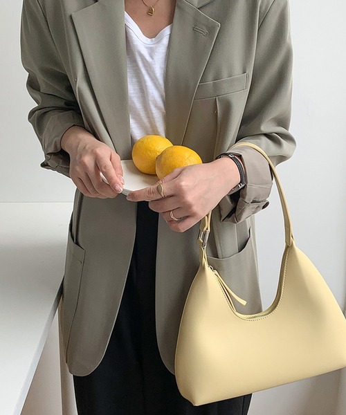 SETUP7（セットアップセブン）の「【SETUP7】ユニークワンハンドルPUレザーハンドバッグ KNF（ハンドバッグ・レディース・ブラック/ピンク/ブラウン/ホワイト/イエロー・FREE）」の4枚目の写真