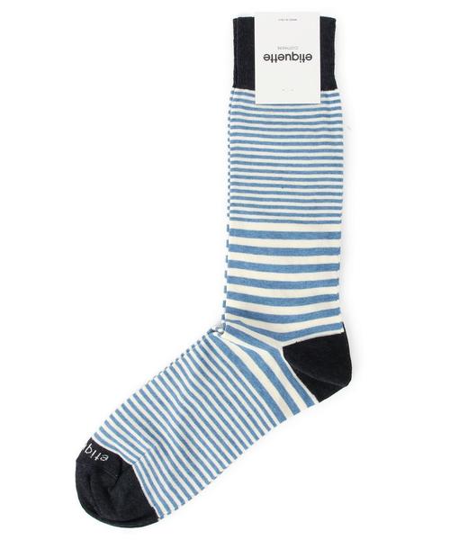 green label relaxing（グリーンレーベルリラクシング）の「[エチケット クロージャース] ETIQUETTE SAILOR STRIPES◆（ソックス/靴下・メンズ・レッド/ロイヤルブルー・フリー）」の2枚目の写真