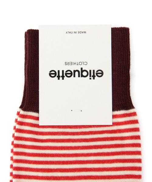 green label relaxing（グリーンレーベルリラクシング）の「[エチケット クロージャース] ETIQUETTE SAILOR STRIPES◆（ソックス/靴下・メンズ・レッド/ロイヤルブルー・フリー）」の3枚目の写真