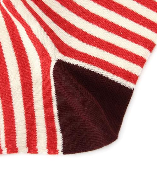 green label relaxing（グリーンレーベルリラクシング）の「[エチケット クロージャース] ETIQUETTE SAILOR STRIPES◆（ソックス/靴下・メンズ・レッド/ロイヤルブルー・フリー）」の4枚目の写真