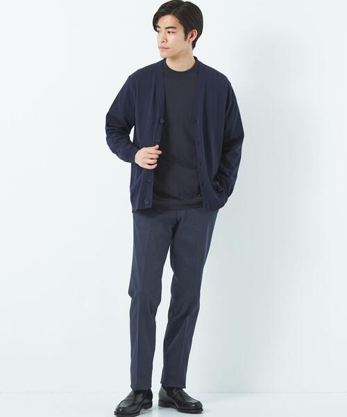 green label relaxing（グリーンレーベルリラクシング）の「スビンHT テンジク Vネック カーディガン（カーディガン/ボレロ・メンズ・ライム/ネイビー/ベージュ・L/XL/M/S）」の11枚目の写真